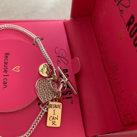 She Rocks Because I Can Bracelet Silver Plate - Picture 2 of 6